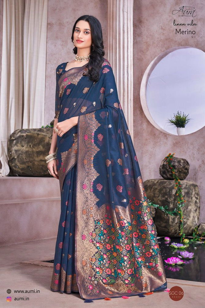 Aura Merino V 1 Heavy Festive Wear Wholesale Designer Sarees Catalog